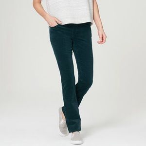 LOFT Dark Teal Straight Leg Corduroy Pants